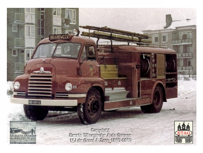 1951 Bedford Brandweerwagen Tilburg (4a) NB0816 RingbaanZuid