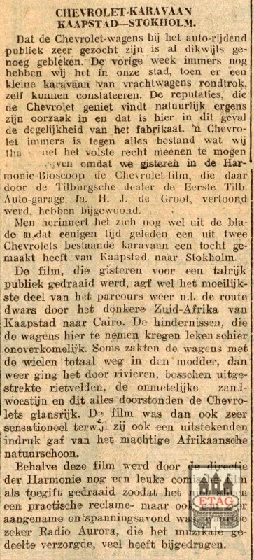 1928 Chevrolet Endurance Race(12) Krant artikel