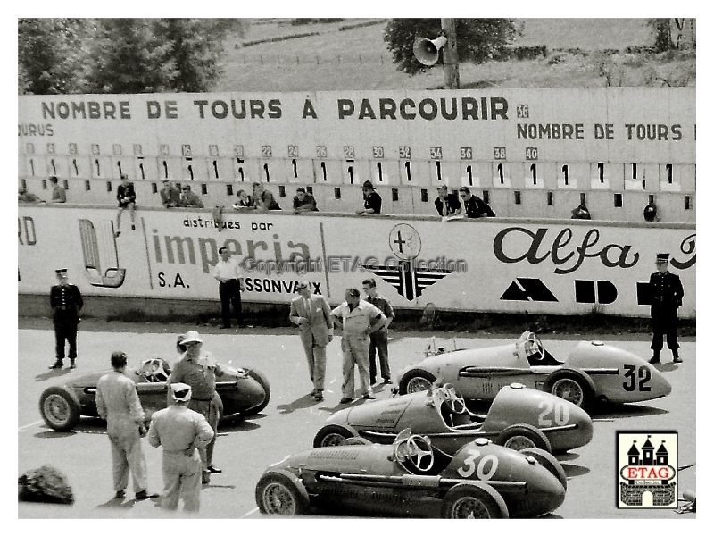 1953 Francorchamps Gordini Start #28 #30 #20 #32