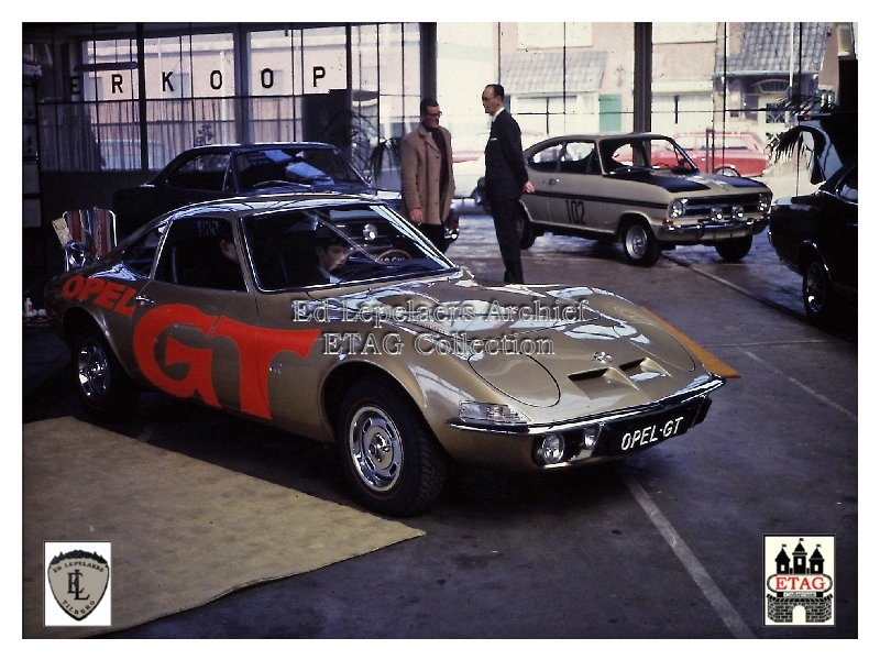 1969 Opel Ringbaan-Oost Opel GT (2) Zijkant belettert