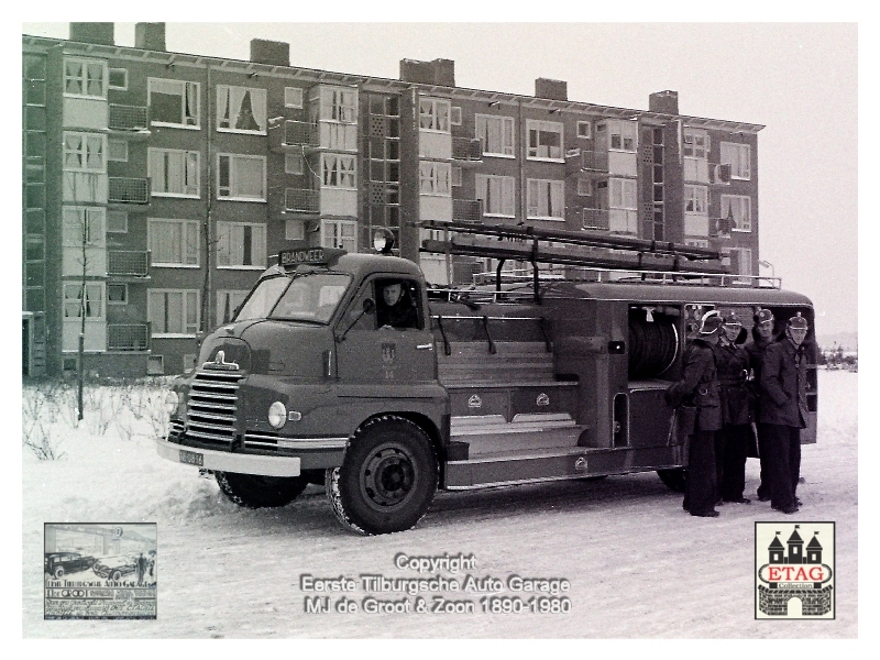 1951 Bedford Brandweerwagen Tilburg (4c) NB0816 RingbaanZuid