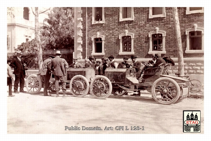 1902 Paris Nice Napier Porscher & Barow #6 Arriving Nice