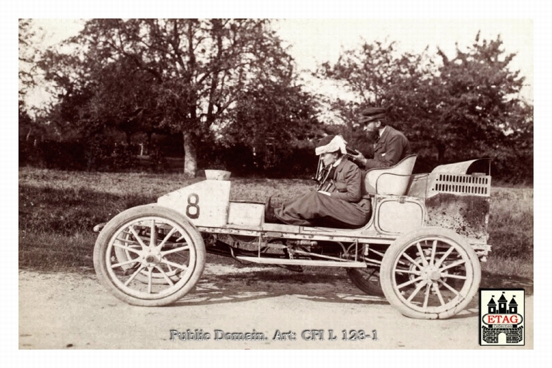 1902 Course Cote Gaillon Serpollet Le Blon #8 Paddock