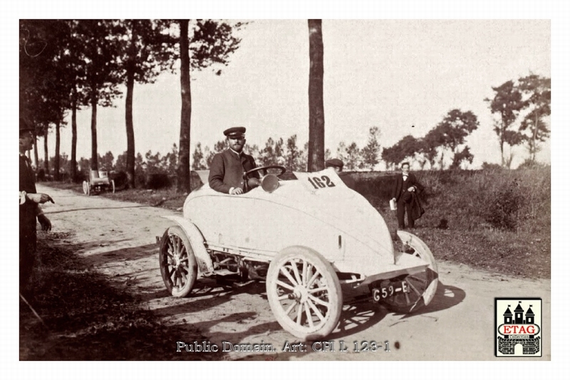 1902 Cote Chateau Thiery Serpollet Mr Serpollet #162 Race
