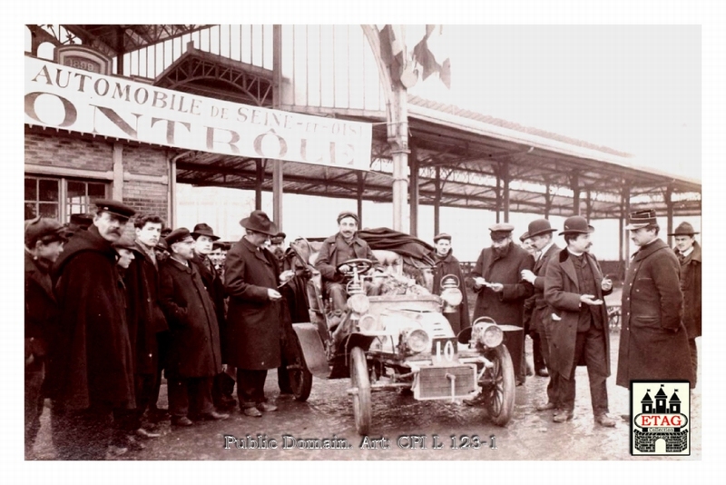 1905 Concours de Tourisme Dion Bouton Ablis #10 Depart