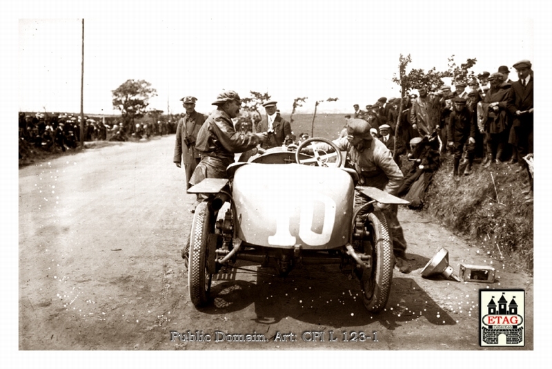 1911 Boulogne Delage Bablot #10 Refuelling1 1st