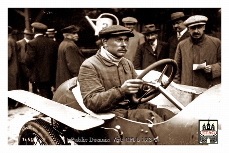 1911 Boulogne Delage Rene Thomas #37 Portrait 3rth