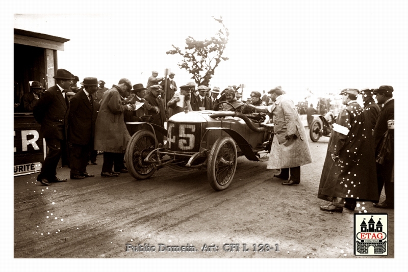 1911 Boulogne Delage Victor Rigal #45 Paddock Dnf10laps