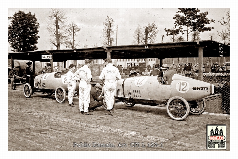 1923 Monza Salmson Benoist #2 Bueno #12 Pits