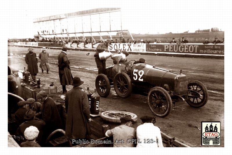 1912 Dieppe Sunbeam Emile Medinger #52 5th Pitsstop Fuel