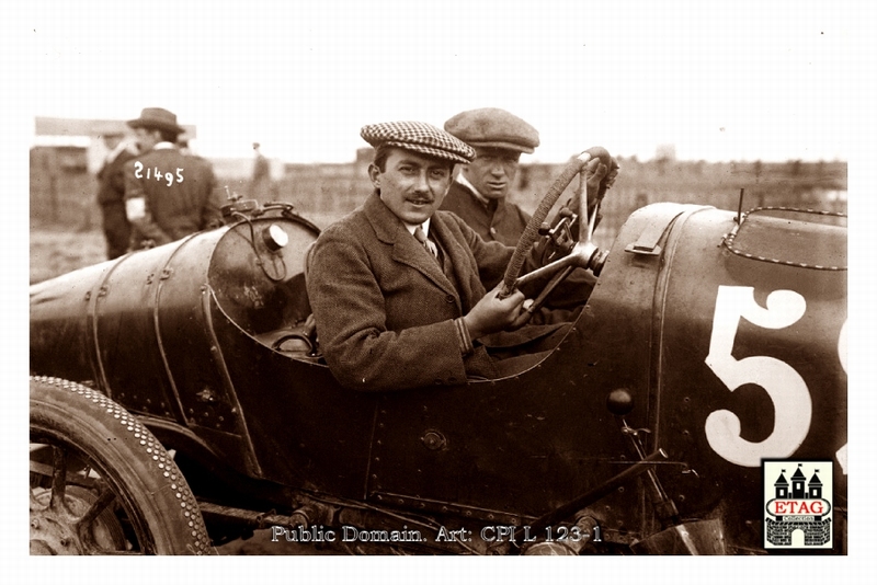 1912 Dieppe Sunbeam Emile Medinger #52 5th Portrait