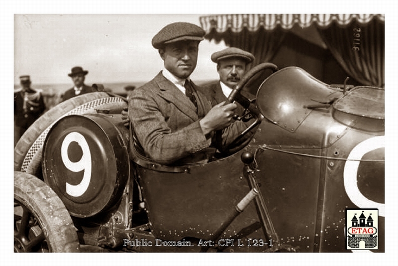 1913 Amiens Sunbeam Dario Resta #9 6th Portrait