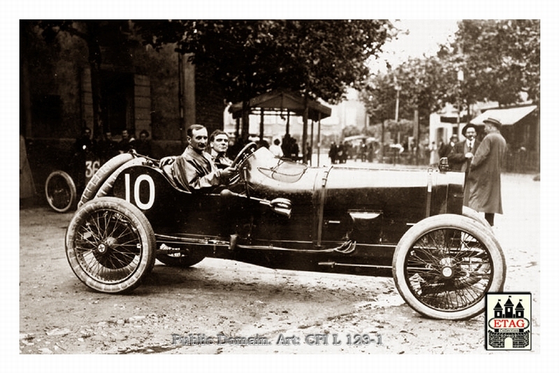 1914 Lyon Sunbeam Jean Chassagne #10 Dnf12laps Stop Town