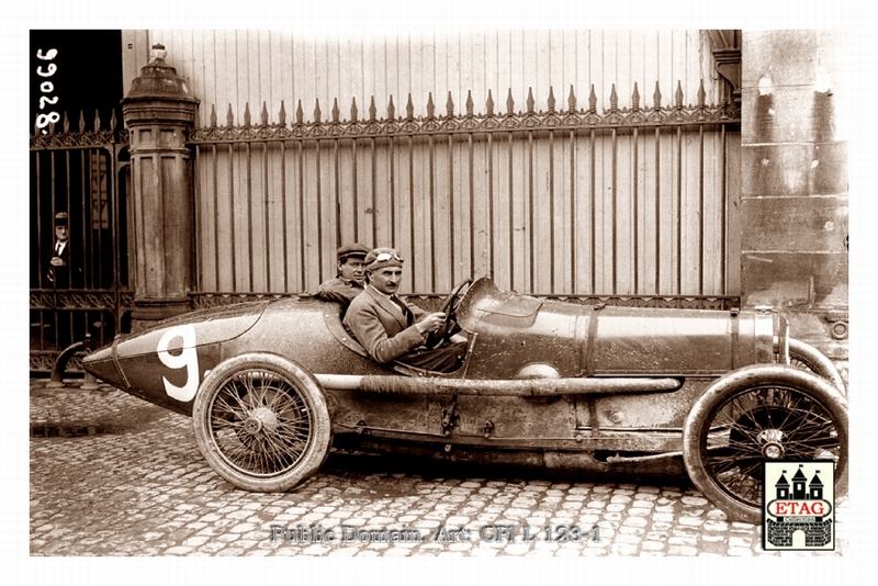 1922 Strasbourg Sunbeam Jean Chassagne #9 Dnf5laps Paddock1