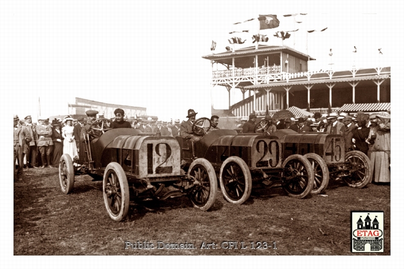 1908 Dieppe Itala Cagno #12,Fournier #29,Piacenza #45