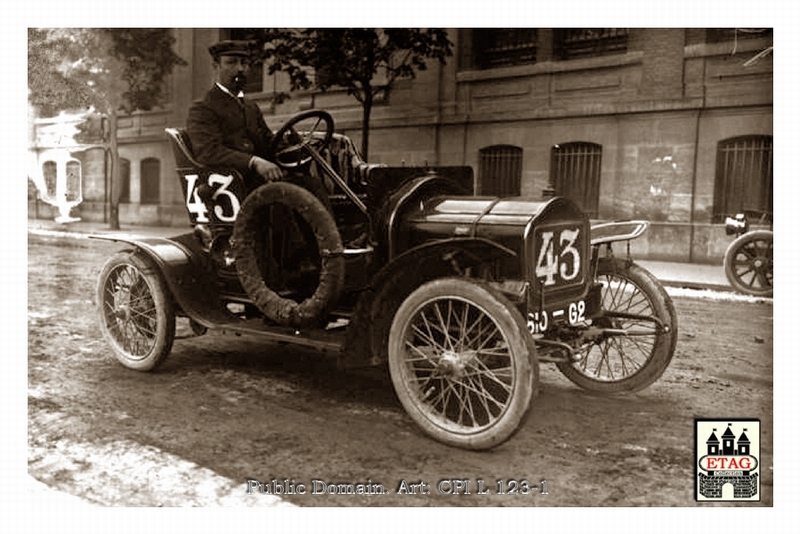 1908 ACF Delage Driver? #43 Paddock