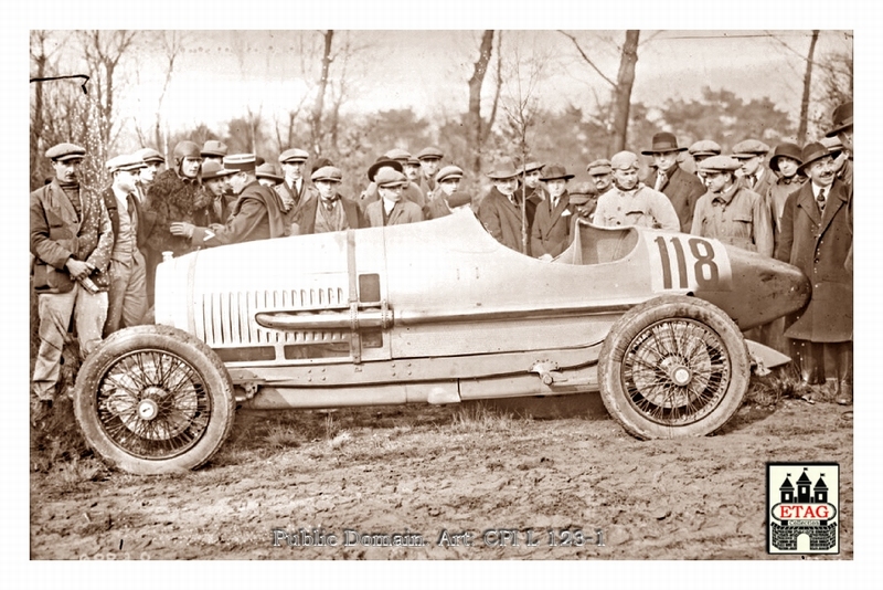 1925 Course Cote Argenteuil Delage Albert Divo #118 Paddock