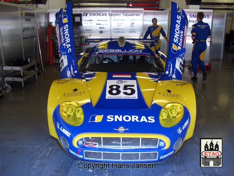 2008 Catalunya Le Mans Spyker Dumbreck #85 Garage