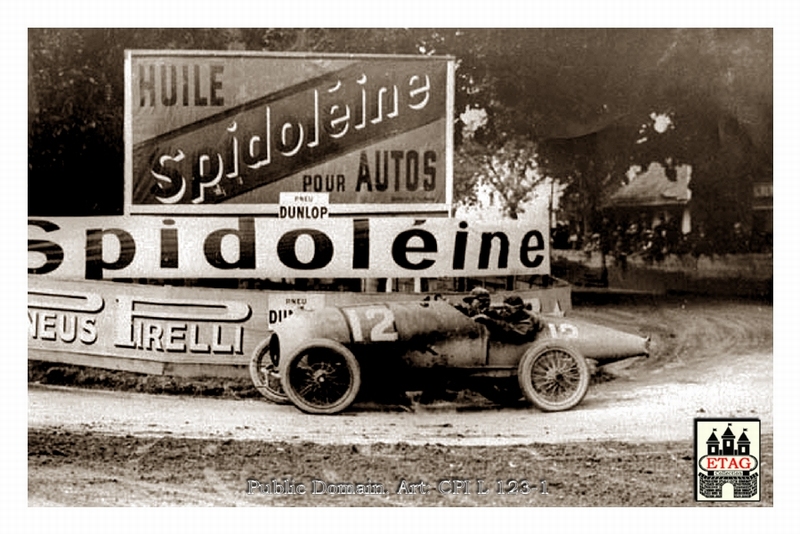 1922 Strasbourg Bugatti Vizcaya #12 2nd Race curve