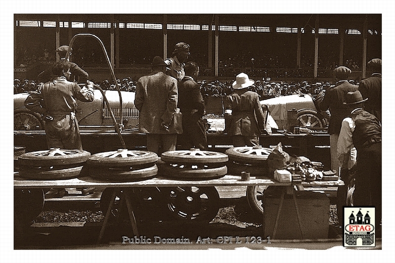 1924 Lyon Bugatti Garnier #21 11th Pits