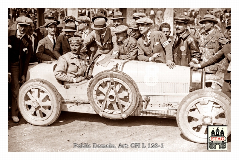 1925 Targa Florio Bugatti Constatini #8 1st Paddock