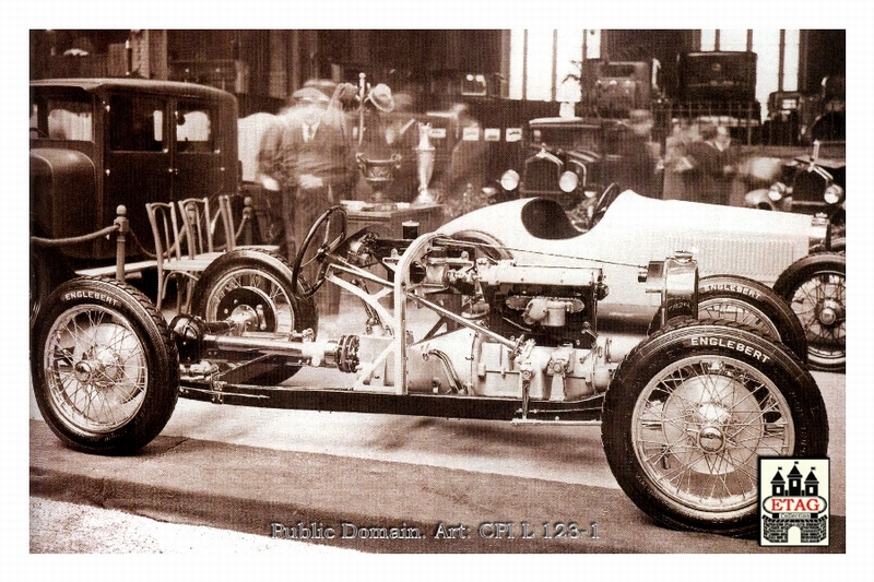 1927 Grand Palais Paris Salmson stand Chassis Torpedo