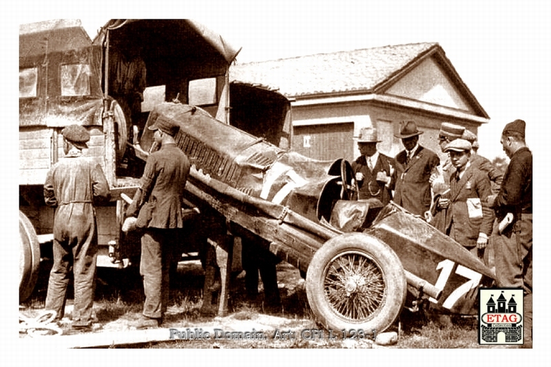 1923 Monza Alfa Sivocci #17 Fatal crash1