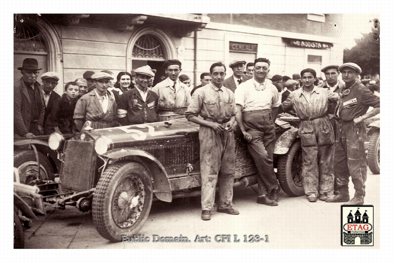 1929 Mille Miglia Alfa Driver #52 Enzo Ferrari