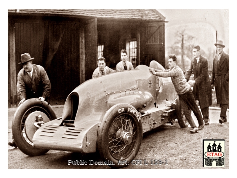 1927 Pendine Sands Bluebird Campbell Recordcar Paddock2