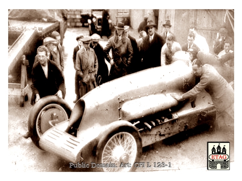 1927 Pendine Sands Bluebird Campbell Recordcar Paddock3