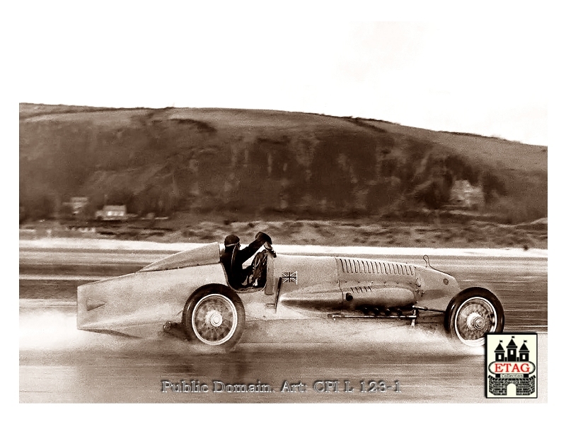 1927 Pendine Sands Bluebird Campbell Record attempt1