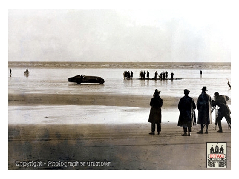 1927 Pendine Sands Bluebird Campbell Record attempt2