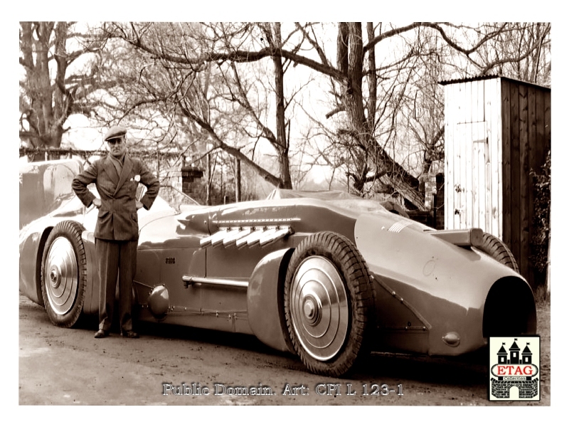 1933 Brooklands Bluebird Campbell The New Bluebird Napier1