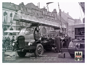 1951 Bedford Brandweerwagen Tilburg (7g) Spoorlaan montage