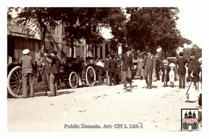 1898 Paris Amsterdam Panhard Driver? #30 Controle Champigny