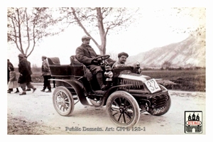 1902 Paris Nice Delahaye Bourniche #32 Depart Avignon