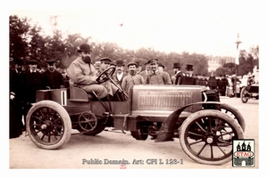 1902 Course de Vitesse Panhard Rene de Knyff #1 Paddock