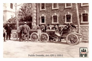 1902 Paris Nice Napier Porscher & Barow #6 Arriving Nice
