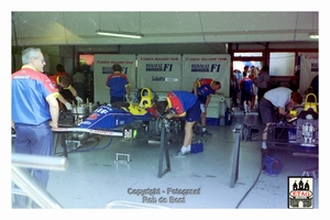 1992 Imola Italie Renault Nigel Mansell #5 Pit garage 2