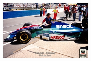 1993 Francorchamps Opel Lotus Inez Ireland leaving pitlane