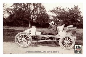 1902 Course Cote Gaillon Serpollet Le Blon #8 Paddock
