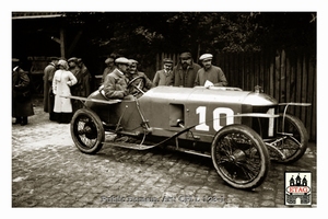 1911 Boulogne Delage Bablot #10 Paddock 1st