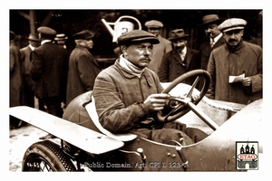 1911 Boulogne Delage Rene Thomas #37 Portrait 3rth