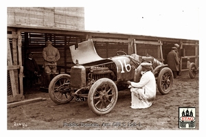1912 Dieppe Sunbeam Gustave Callois #16 Paddock Open Bonnet