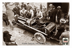 1922 Coppa Florio Sunbeam Jean Chassagne #1 Open bonnet