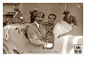 1921 Le Mans Ballot Jules Goux #18 3rth Portrait