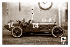 1921 Le Mans Ballot Louis Wagner #14 7th Paddock