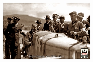 1922 Targa Florio Ballot Jules Goux #14 1st After arriving