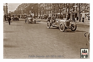 1922 Targa Florio Ballot Jules Goux #14 1st Champs Elysee