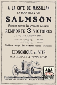 1926 AD Salmson Remporte 3 Victoires La cote de Massilan